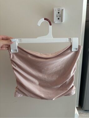 Satin Blush Pink Tube Top